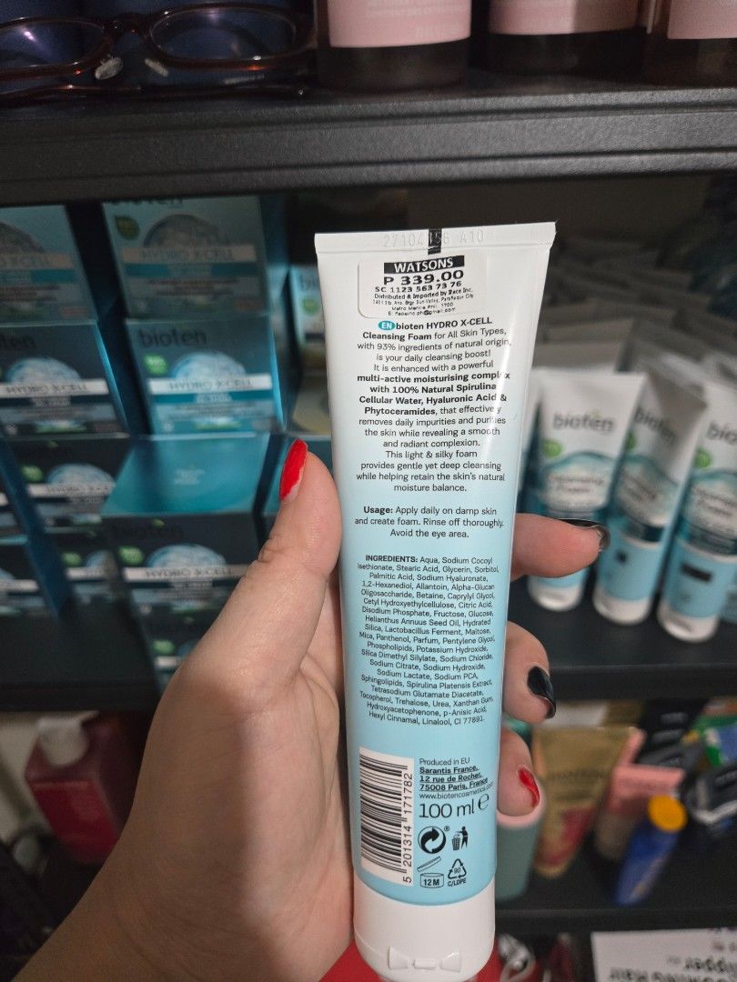Bioten Cleansing Foam (Category: Face Care) located in Pateros City. Submitted by tinderas_hub (Listing ID 1468954102, Image 3). Description: Bioten Hydro X.Cell is a gentle cleansing foam, hydrates your skin and can be used with any skin types 100 pesos each only Enjoy buy 5 take 1 promo 100% Original Expiration: 12 months from opening Great for gifts and personal use. Stock up now while supplies last.