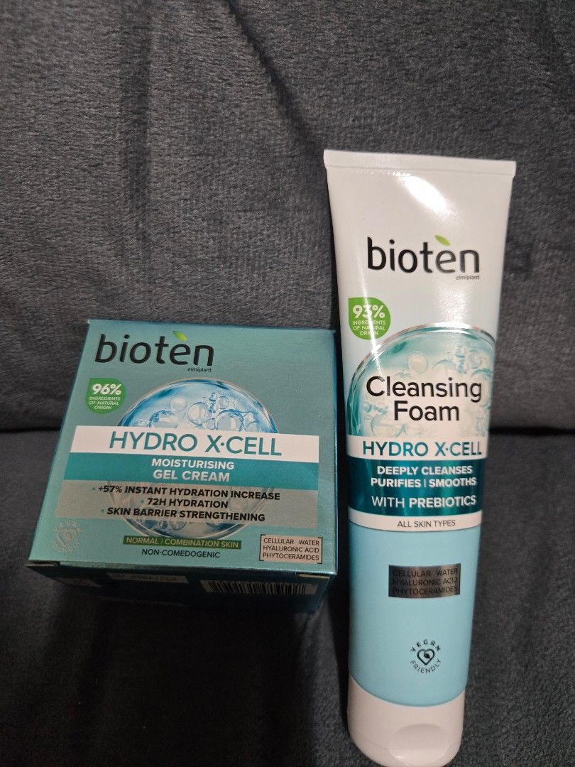Bioten Facial Set (Category: Face Care) located in Pateros City. Submitted by tinderas_hub (Listing ID 1468957310, Image 1). Description: Bioten Facial Set for only 300 pesos. You get Hydro X.Cell Gel and Cleansing Foam. Expiration: 12 months from opening All products 100% Original Buy more and enjoy greater discounts..