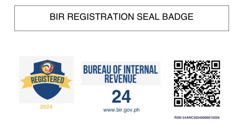 BIR Registration Seal Badge (Category: Announcements) located in Cavite. Submitted by daintyme.03 (Listing ID 1468978543, Image 1). Description: ✅BIR Registration Seal Badge✅ In compliance w/ BIR Requirements, we are sharing our BIR Registration Seal Badge as proof of our business registration. Thank you for your never ending trust and support. Daintyme.ph 💜.