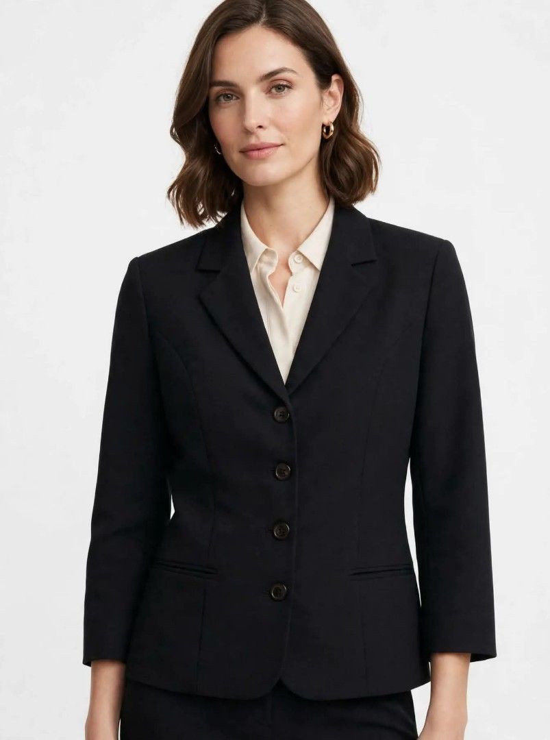 Black Blazer (Category: Coats, Jackets and Outerwear) located in Las Pinas. Submitted by apples_here (Listing ID 1468991814, Image 1). Description: Slighty used Not using anymore Small Black Pocket on both sides Unlined.