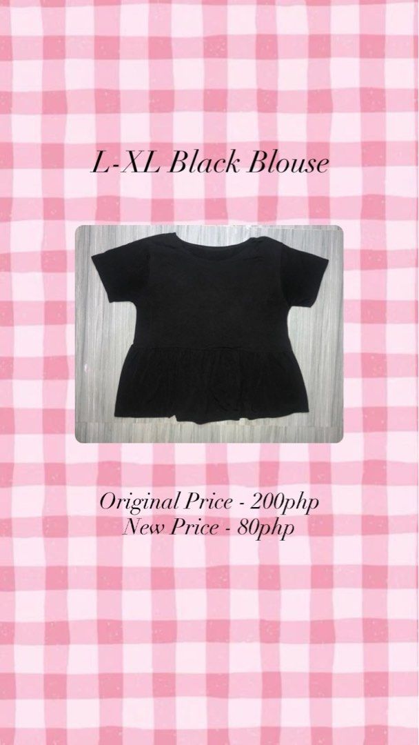Black Blouse (Category: Blouses) located in Quezon City. Submitted by wsgsue (Listing ID 1468950433, Image 1). Description: .