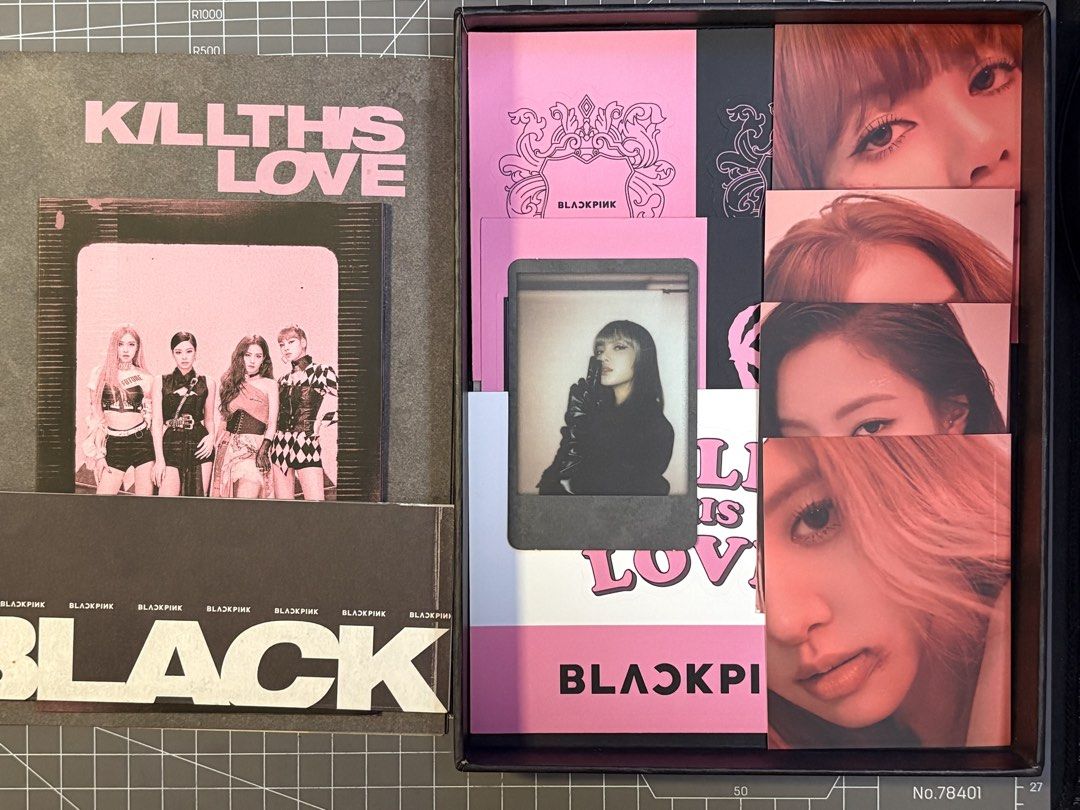 BLACKPINK Kill This Love Album Set (Category: CDs & DVDs) located in Manila. Submitted by rcbln (Listing ID 1469153455, Image 2). Description: - Official BLACKPINK Kill This Love album package - Complete inclusions: photo book, member portrait cards, lyric book, polaroid photo card, stickers, and audio CD, Jisoo poster.