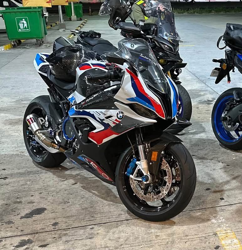 BMW S1000RR Sport Motorcycle (Category: Motorbikes for Sale) located in Tayaman. Submitted by mylveknej (Listing ID 1469049827, Image 3). Description: 2022 BMW M1000RR Competition Package • Only 4,000 km • 2 original keys • 3 years registration • BMW RSA warranty until Sept 2027 • Newly serviced at BMW Daang Hari • Never dropped • No scratches, dents, or stone chips Upgrades by JYP Racing (worth ₱600k): Akrapovic GP full titanium exhaust • Lighte