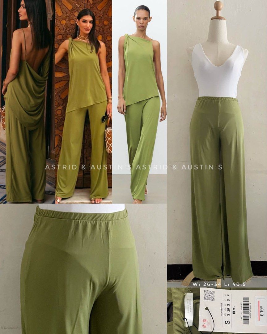 BNWT BERSHKA flowy trousers (Category: Other Bottoms) located in Dasmarinas. Submitted by allisongrey1323 (Listing ID 1468948889, Image 1). Description: BNWT ZARA flowy trousers Small on tag waist: 26-34 length: 40.5 price: 1,100.