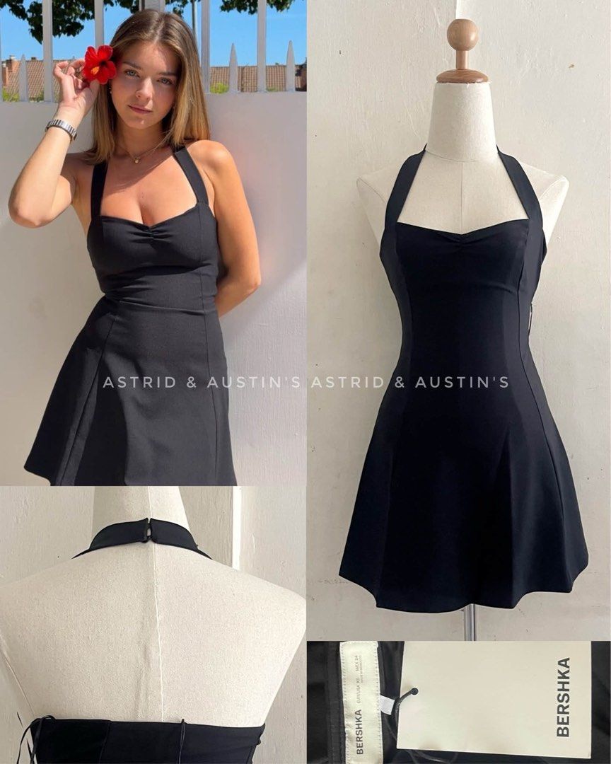 BNWT BERSHKA halter dress (Category: Dresses) located in Dasmarinas. Submitted by allisongrey1323 (Listing ID 1468944899, Image 1). Description: BNWT BERSHKA halter dress XS on tag price: 1,200.