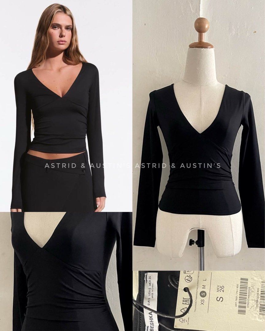 BNWT BERSHKA ruched fitted top (Category: Longsleeves) located in Dasmarinas. Submitted by allisongrey1323 (Listing ID 1468944649, Image 1). Description: BNWT BERSHKA ruched fitted top Small on tag price: 750.