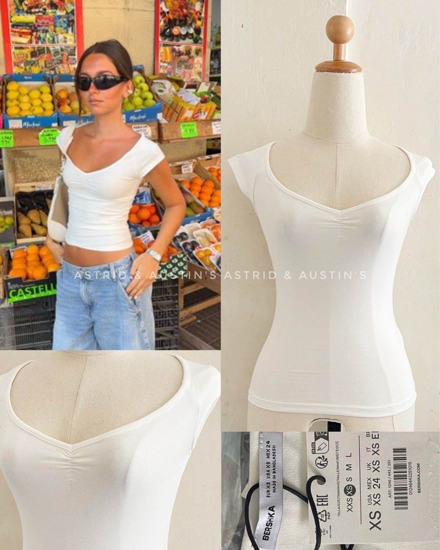 BNWT BERSHKA ruched shirt (Category: Shirts) located in Dasmarinas. Submitted by allisongrey1323 (Listing ID 1468944526, Image 1). Description: BNWT BERSHKA ruched shirt XS on tag price: 550.