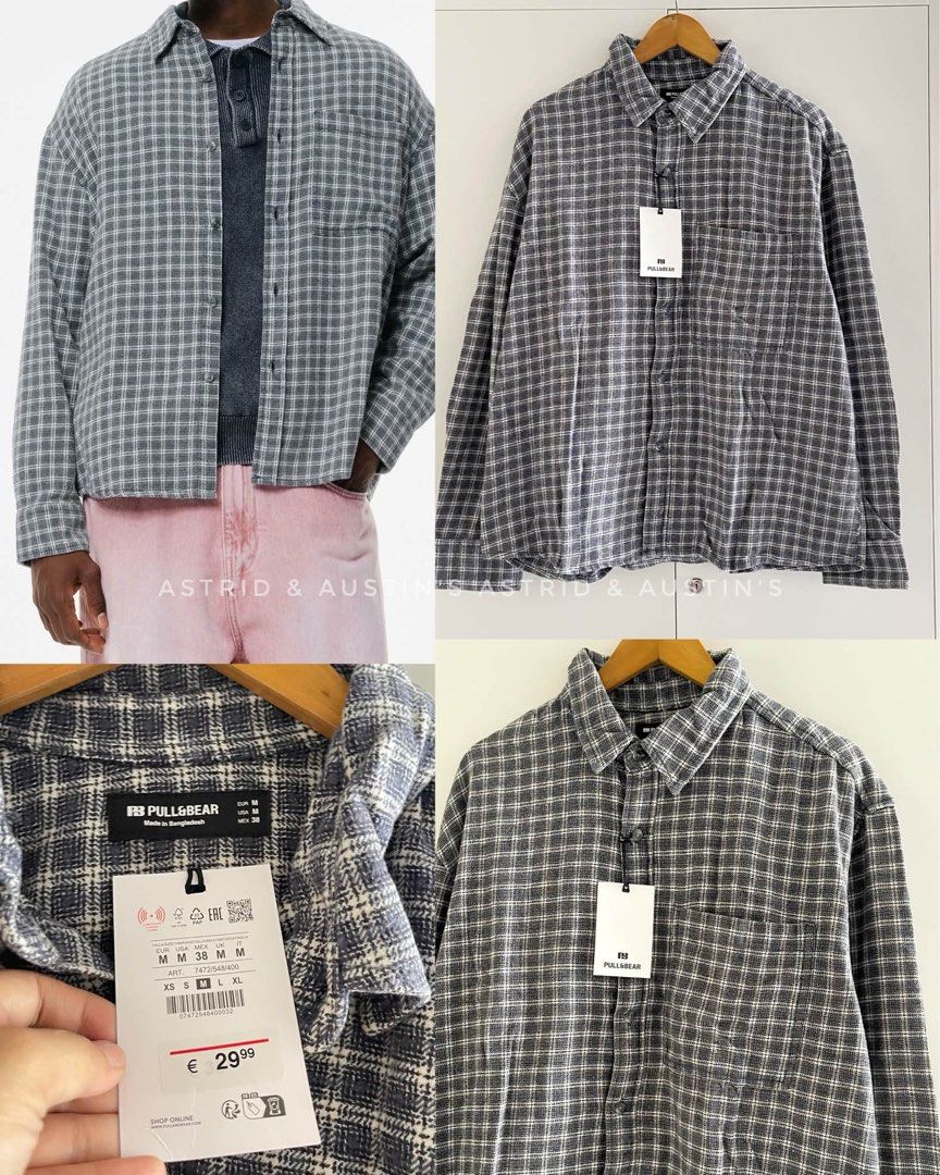 BNWT Pull & Bear Overshirt (Category: Formal Shirts) located in Dasmarinas. Submitted by allisongrey1323 (Listing ID 1468972707, Image 1). Description: BNWT Pull & Bear Overshirt Medium - (w: 26.5 l: 27.5) price: 1,100.