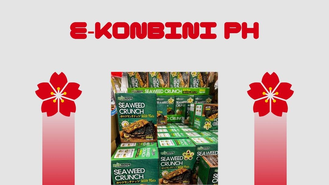 Bobmoos Seaweed Crunch with Nuts 304g (Category: Packaged & Instant Food) located in Quezon City. Submitted by jcn27 (Listing ID 1468967042, Image 1). Description: - Product: Bobmoos Seaweed Crunch Snacks with Mixed Nuts and Seeds - Flavor Profile: Savory nori sheets layered with almonds, cashews, pumpkin seeds, and a rich roasted sesame oil aroma - Packaging: Box contains 16 individually wrapped 19g sheets (Net Weight: 304g) - Health Benefits: H
