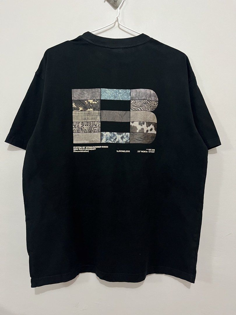 Boneless System B T-Shirt (Category: Tshirts & Polo Shirts ) located in Daet. Submitted by rens.finds (Listing ID 1469111383, Image 1). Description: Boneless - Condition: 9/10 - Issue: ❌ - Color Rate: 9/10 - Length x Width ( 27x23 ) “Actual product color may vary due to lighting.” ⬅️ Swipe For More Details .