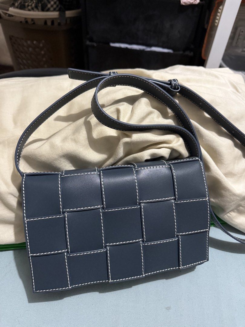 Bottega Veneta Cassette (Category: Luxury Bags & Wallets) located in Quezon City. Submitted by yoooitschris (Listing ID 1469045097, Image 1). Description: Bottega Veneta Cassette In blue color. Cross stitch design No issue. In like new condition With bottega dustbag, care card. Can give replacement box and paperbag as well What you see is what you get Price includes shipping already .