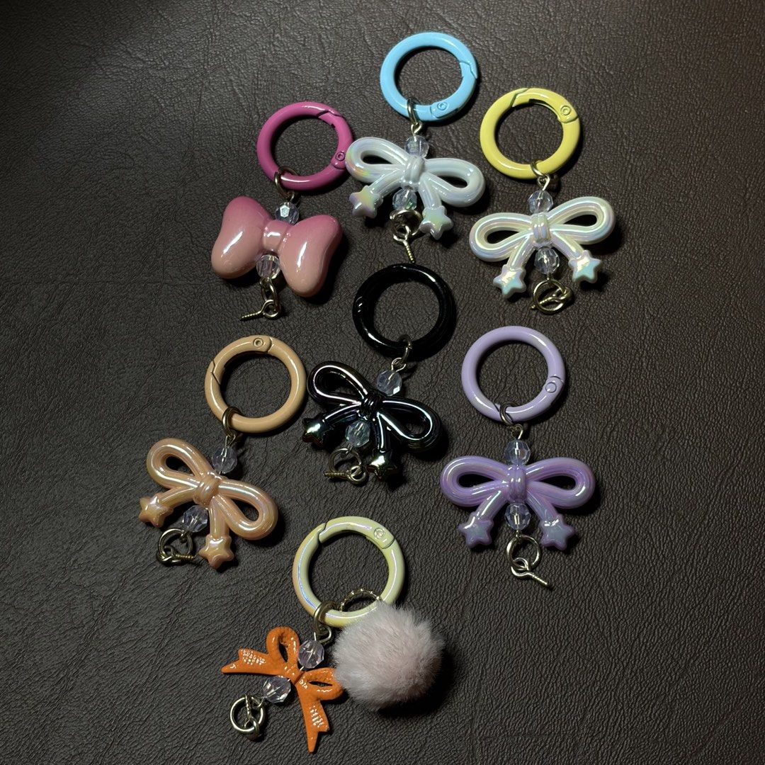 Bowknot Keychain Charm (Category: Charms) located in Manila. Submitted by __caaaaath (Listing ID 1468955939, Image 2). Description: ₱20 each 📍Pasig, Marikina, Cubao 📦J&T, Lalamove.