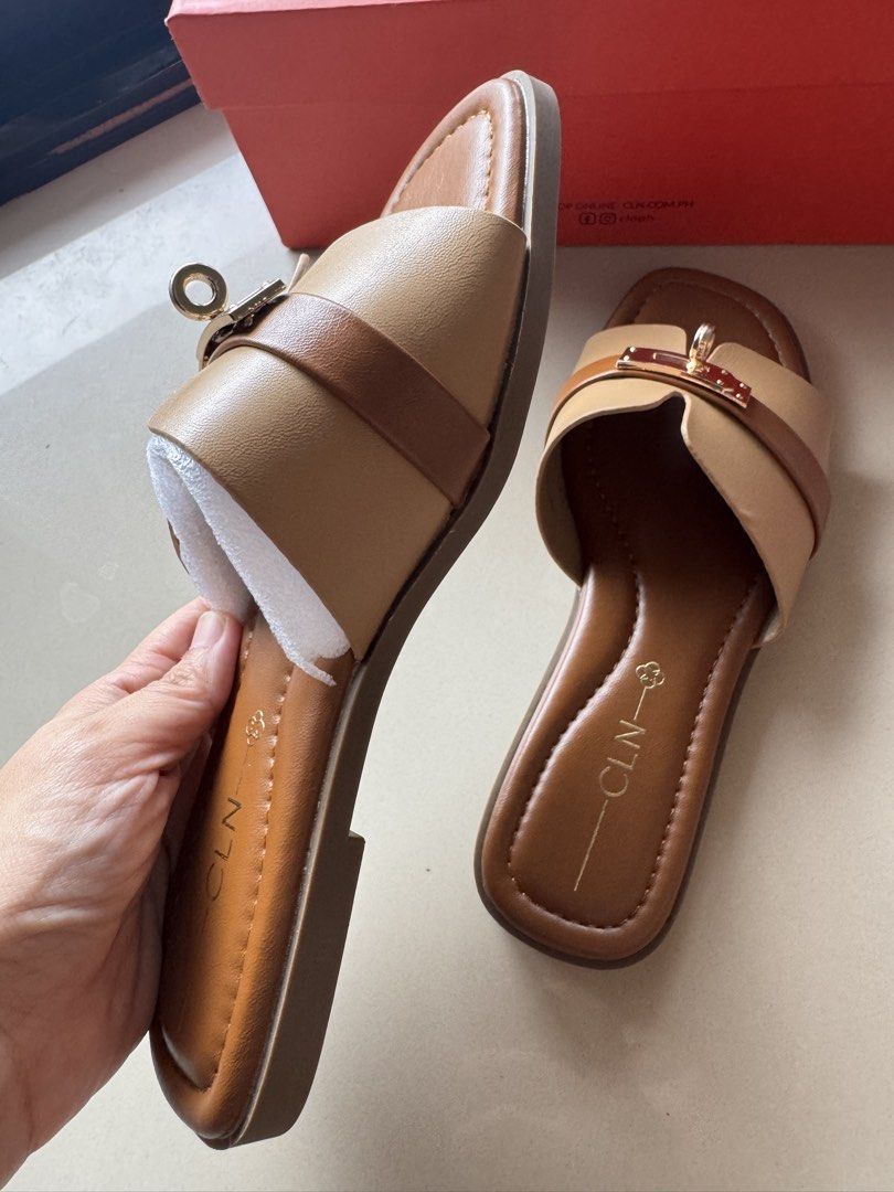 Brand New CLN Priscilla Slides (Category: Flats & Sandals) located in Iloilo. Submitted by trixthedreamer (Listing ID 1469159189, Image 2). Description: FOR SALE: Brand New CLN Priscilla Slides Size: 36 Color: Brown PRICE: Php699 only (Original price is Php1,499) For pick up at Festive Walk Mall or can do meet ups within Iloilo City or book a rider of your choice. Please send a DM for more details..