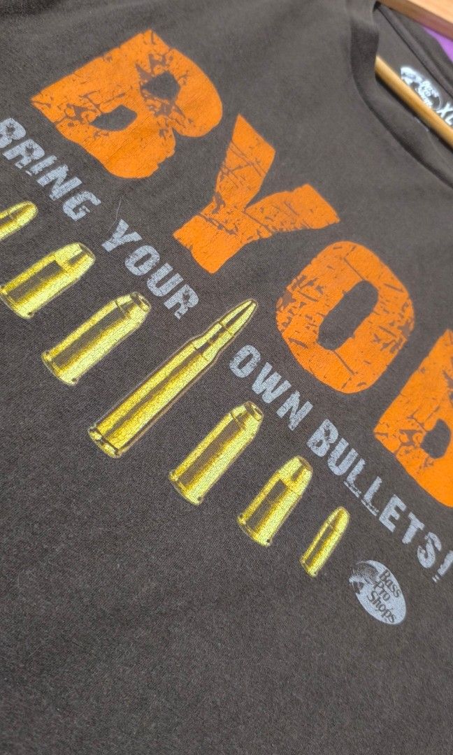 BRING YOUR OWN BULLETS (Category: Tshirts & Polo Shirts ) located in Dumaguete. Submitted by nostaldripph (Listing ID 1469060834, Image 2). Description: BASS PRO SHOPS 23*32.