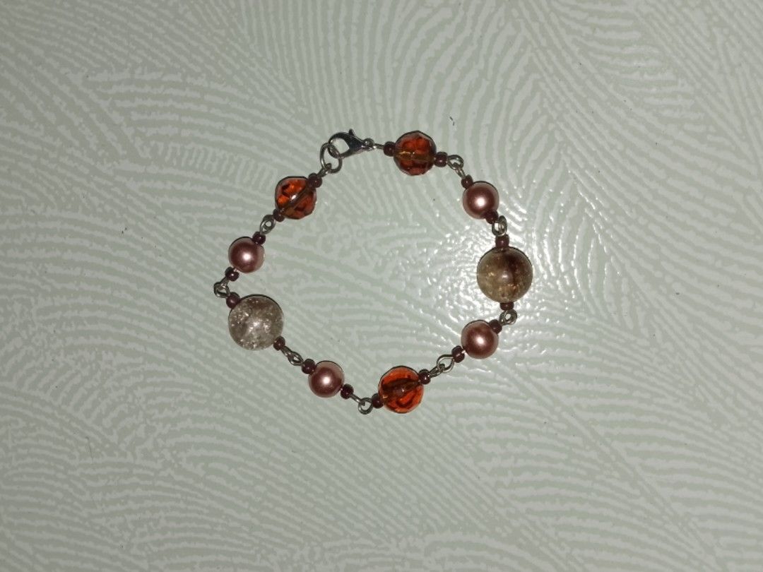 Brown and Copper Toned Beaded Bracelet (Category: Bracelets) located in Bacolod City. Submitted by beam_tori (Listing ID 1468995645, Image 1). Description: - MOP: Gcash - MOD: J&T.
