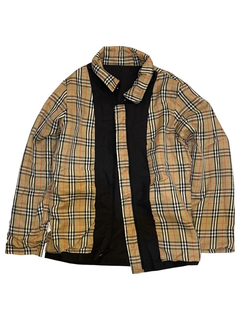 BURBERRY LONDON HARRINGTON PLAID BLACK JACKET (Category: Luxury Apparel) located in Pasay City. Submitted by digital_wardrobe.ph (Listing ID 1468955352, Image 3). Description: BURBERRY LONDON HARRINGTON PLAID BLACK JACKET details size: small - medium width: 19.5 length: 27 price: 2k location: pasay city.