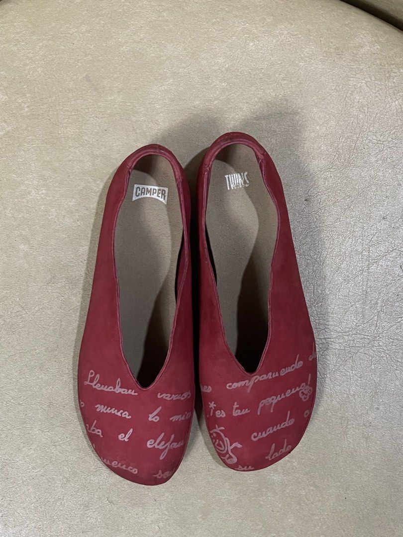 Camper Twins Red Flats (Category: Flats & Sandals) located in San Jacinto. Submitted by lovedbylou.ph (Listing ID 1469089358, Image 3). Description: •best fits US 6-6.5.