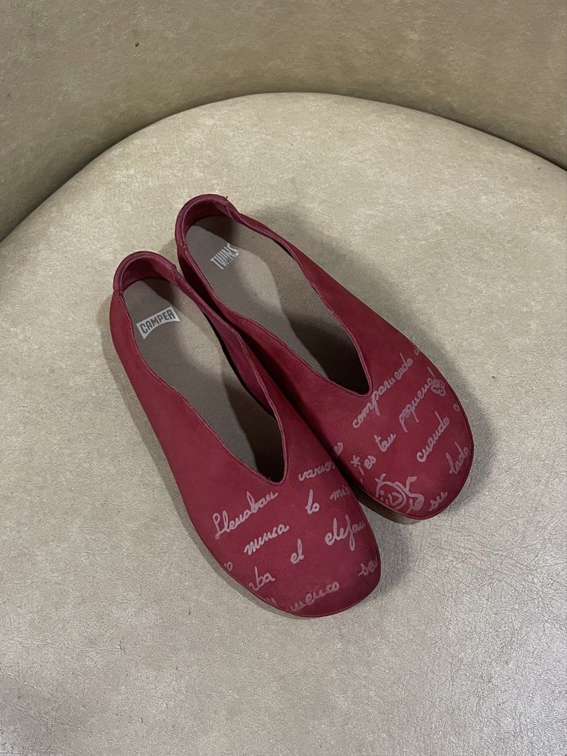 Camper Twins Red Flats (Category: Flats & Sandals) located in San Jacinto. Submitted by lovedbylou.ph (Listing ID 1469089358, Image 1). Description: •best fits US 6-6.5.