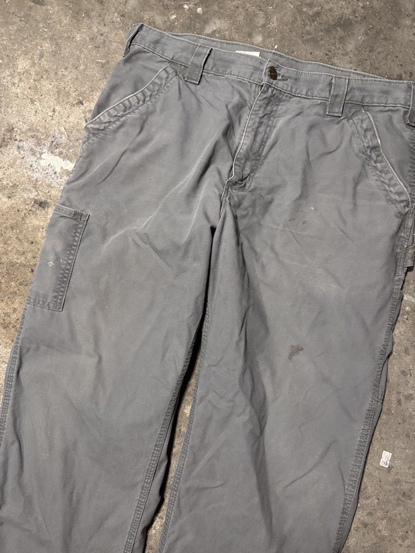 Carhartt Original Dungaree fit (Category: Jeans) located in Pasig City. Submitted by dripthrift1600 (Listing ID 1469073085, Image 3). Description: - Carhartt Original Dungaree fit - Good Condition - Issue: Stain - Dimes: 36x42x9.