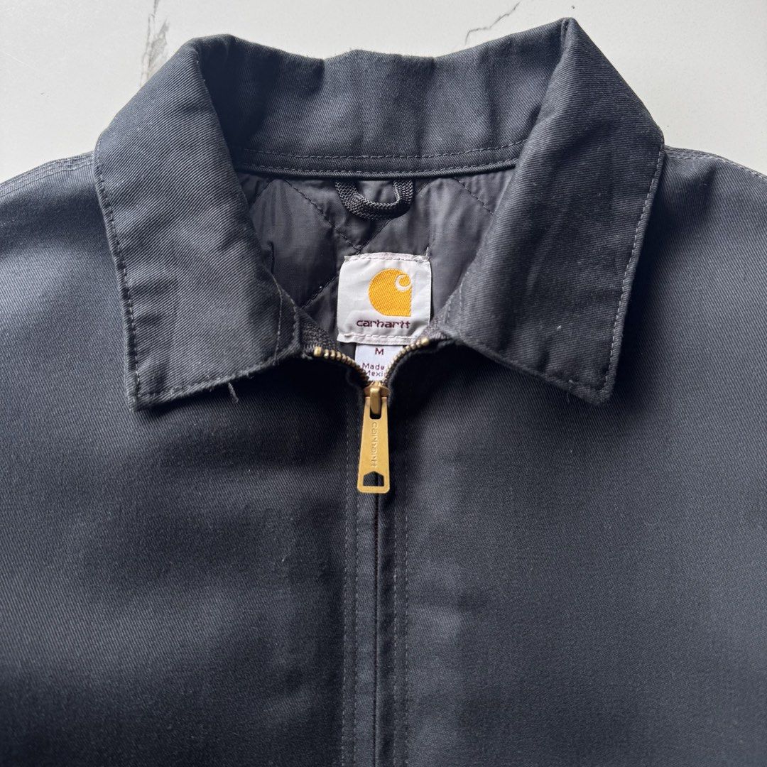 Carhartt Quilt Lined Twill Work Jacket J293- (Category: Coats, Jackets and Outerwear) located in Baguio. Submitted by retrophiletown (Listing ID 1469080736, Image 3). Description: Carhartt Quilt Lined Twill Work Jacket J293-BLK Measurement in inches Width: 24 Length: 27 issues: rust wrist buttons, repaired lining.