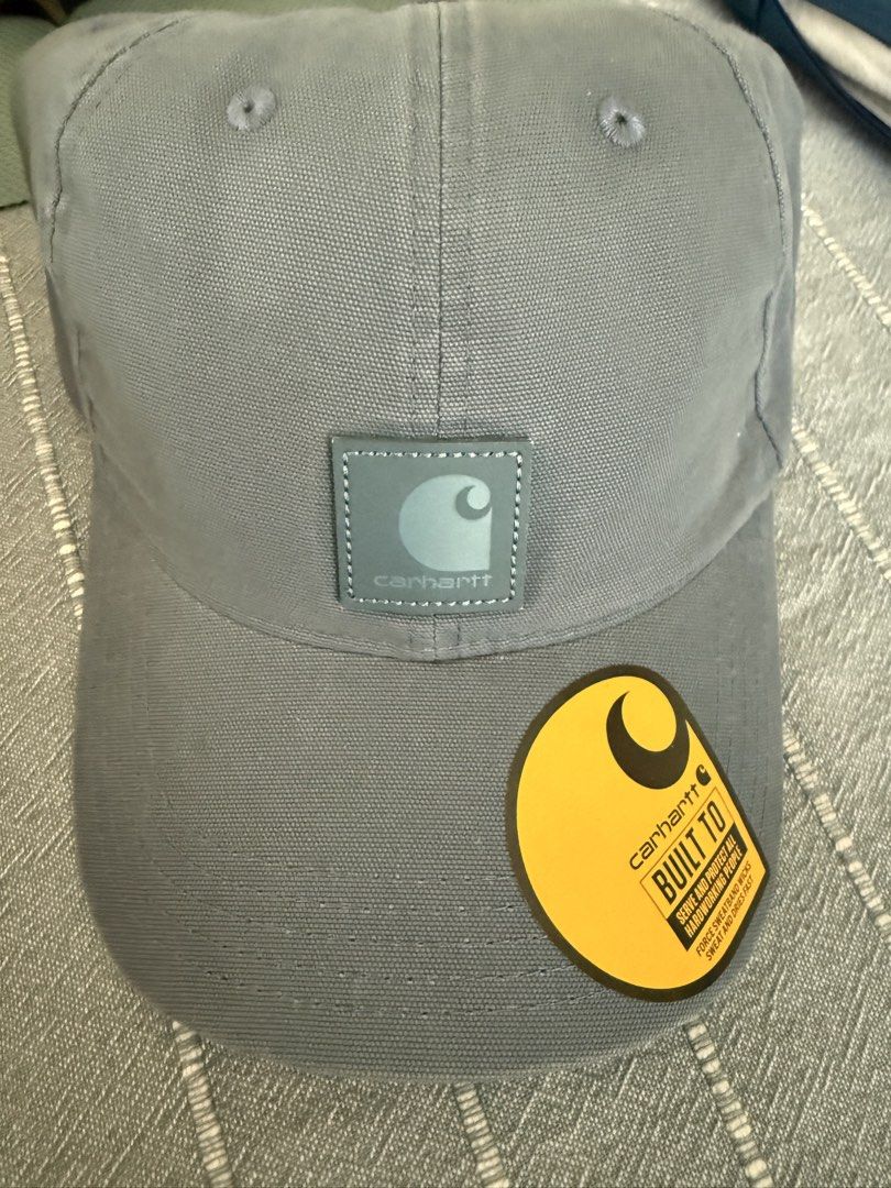 Carousell Carhartt Force Built To Cap Hat (Category: Caps & Hats) located in Pasay City. Submitted by ccpetitte (Listing ID 1469109815, Image 2). Description: Carhartt Force hat with original yellow sticker attached on the brim. Classic Carhartt square leather patch centered on the front crown. Adjustable back strap. Available in olive green, grey, brown, and black colorways. Sturdy canvas material construction with ventilation eyelets on top..