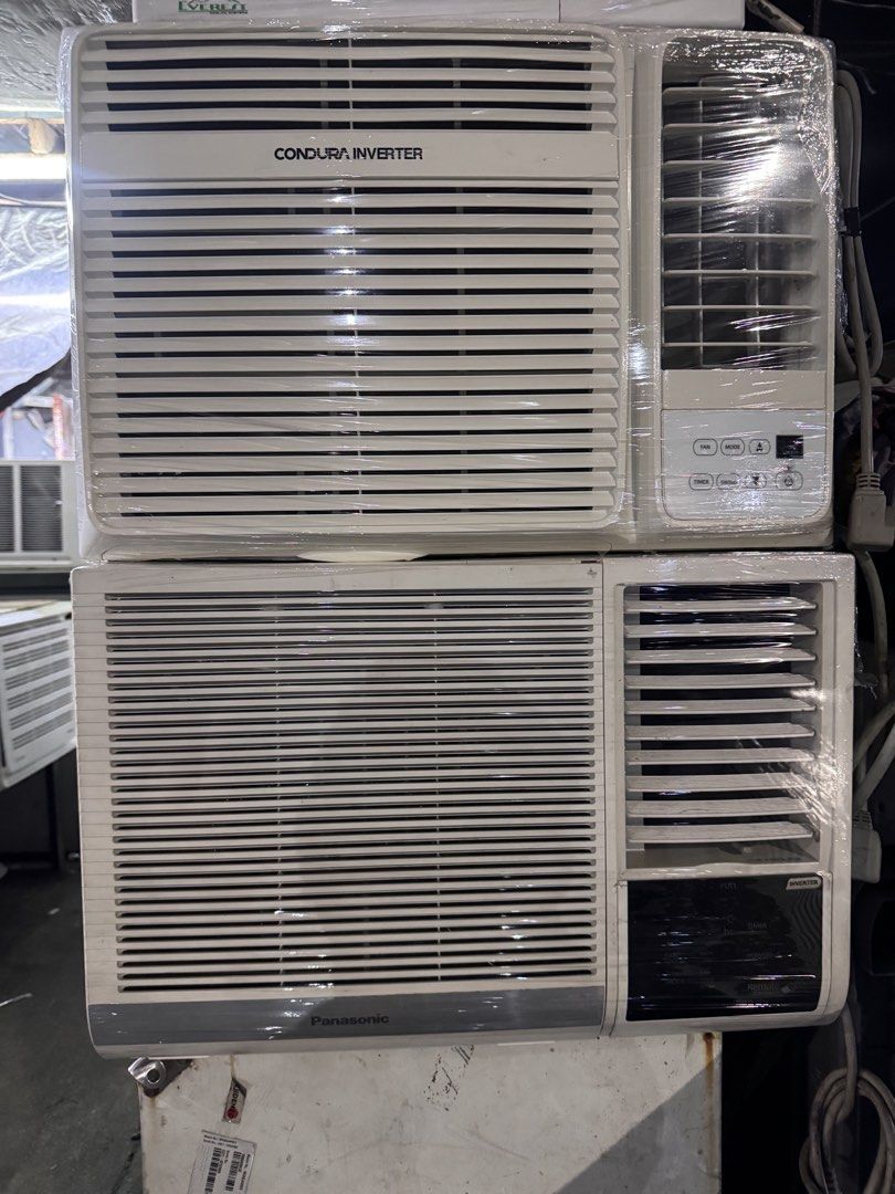 Carrier Window Type Inverter Air Conditioner (Category: Air Conditioning and Heating) located in Manila. Submitted by prince_jush (Listing ID 1469037421, Image 3). Description: - Brand: Carrier - Type: Window type inverter air conditioner - Color: Clean white with perforated front panel - Features: Side directional louvers and digital display with control buttons - Condition: Brand new, wrapped in protective plastic film.