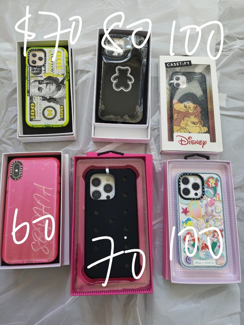 Casetify case （分類：手機套及手機殻）位於 Hong Kong。 由 kkman1522 提交（商品編號 1468960310，圖片 1）。簡介： 全新casetify殼 ，順豐到付 11pro $70 13pro max $80 12mini 迪士尼聯乘 $100 13pro 迪士尼聯乘 $100 XSmax $60 13pro $70。