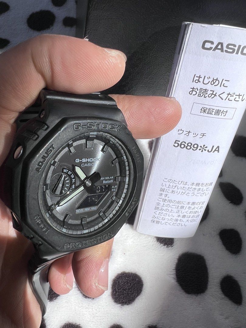 Casio G-Shock GA-B2100 Tough Solar Bluetooth Watch (Category: Men's Watches) located in Rizal. Submitted by imallari88 (Listing ID 1469012223, Image 1). Description: - Model: Casio G-Shock GA-B2100 (All Black / Stealth) - Power & Tech: Tough Solar powered with Bluetooth connectivity- nacconnect sa phone. - Design: Octagonal carbon core guard bezel with matte black resin strap - Condition: Clean crystal and spotless case back, fully functional han
