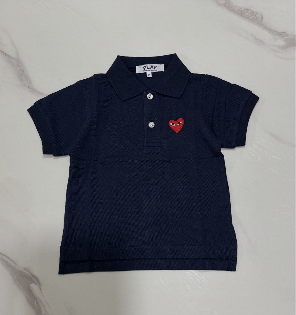 CDG Play kids Tshirt (Category: Babies & Kids Fashion) located in Cavite. Submitted by avikareyes1215 (Listing ID 1469082626, Image 1). Description: For sale Cdg play kids tshirt Pang 2-3years old Unisex P800 per piece Authentic No issues Pm me Rfs: decluttering di na kasya sa pamangkin ko.