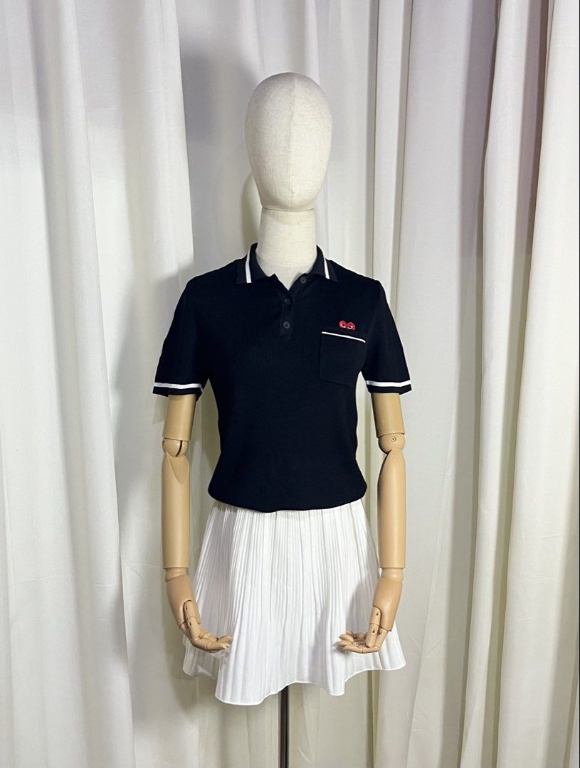 CDG Play Knit Polo Top (Category: Others Tops) located in Ozamiz City. Submitted by annbernized_ (Listing ID 1469078517, Image 1). Description: XL on tag but can fit to small-semi large .