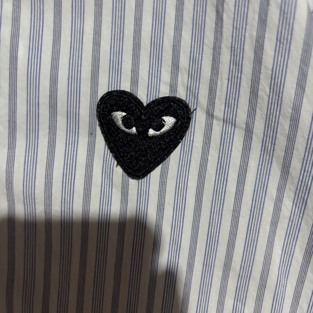CDG PLAY STRIPE POLO LONGSLEEVE (Category: Tshirts & Polo Shirts ) located in Taytay. Submitted by dwinsapparel (Listing ID 1469014349, Image 2). Description: CDG PLAY STRIPE POLO LONG SLEEVE W-22 LFRONT-25 LBACK-27 EXCELLENT CONDITION NEED WASH COMPLETE TAGS.