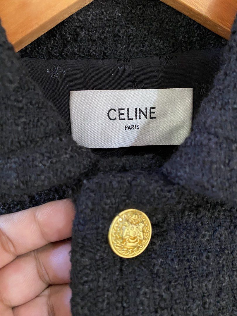 Celine Tweed Jacket (Category: Coats, Jackets and Outerwear) located in Villaverde. Submitted by theluxurythrift.ph (Listing ID 1468966976, Image 3). Description: Wts Celine Tweed Jacket Size 38 On Tag W 18 Inch L 18 Inch Excellent Condition No Flaws 3599 + Sf.