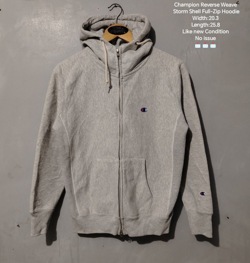 Champion Reverse Weave Storm Shell Full-Zip Hoodie (Category: Coats, Jackets and Outerwear) located in Bocaue. Submitted by adrianberi35876 (Listing ID 1469095850, Image 2). Description: Champion Reverse Weave Storm Shell Full-Zip Hoodie Width:20.3 Length:25.8 Like new Condition No issue 📩 📩 📩 📍 Bocaue,Bulacan.