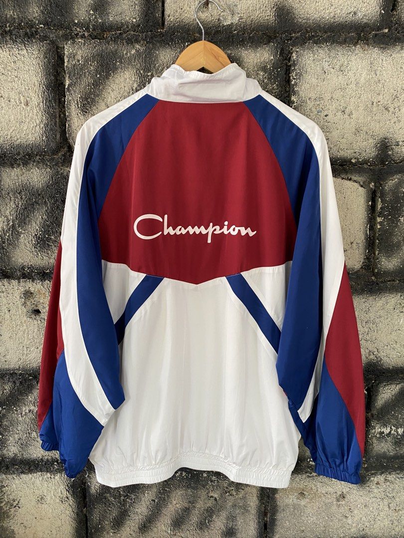 Champion Windbreaker Jacket (Category: Coats, Jackets and Outerwear) located in Villaverde. Submitted by theluxurythrift.ph (Listing ID 1468960841, Image 2). Description: Wts Champion Windbreaker Size Xlarge to XL W 25 Inch L 29 Inch Excellent Condition 1199 + Sf.