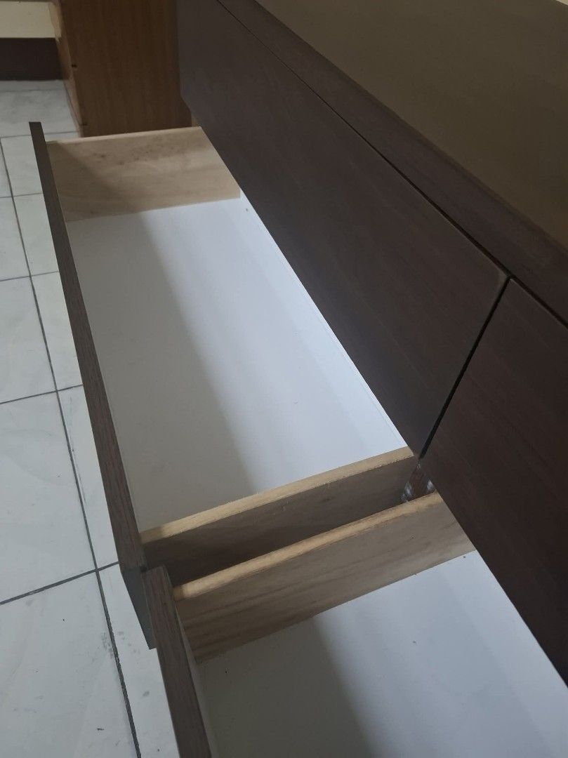 Chest Drawer Dresser Sideboard Console Cabinet (Category: Shelves, Cabinets & Racks) located in Quezon City. Submitted by dannikkishoppe2 (Listing ID 1468931535, Image 3). Description: Chest Drawer Dresser Sideboard Console Cabinet‼️₱7500‼️ * compressed wood frame, solid wood drawers, plywood back and sides * in good condition Please manage your expectations as there might be minimal flaws. Color may vary due to lighting, it may appear darker or 