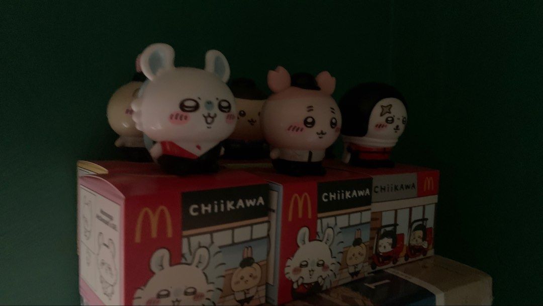 Chiikawa Mcdonald’s Happy Meal (Category: Kids Toys) located in Cagayan de Oro. Submitted by yanisbooks (Listing ID 1469011284, Image 3). Description: 180 EACH. Price is already fixed, strictly no haggling. Available : Usagi Momonga Shisa Hachiware Kurimanju Furuhonya Rakko Can provide more pictures. .