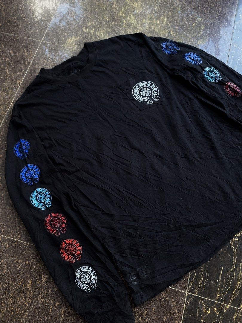 Chrome Hearts Pocket tee (Category: Tshirts & Polo Shirts ) located in Aloran. Submitted by thriftnijep.04 (Listing ID 1468938818, Image 2). Description: Excellent to as new condition Dimes: 22 x 28 Color rate: 9/10 Issue: None .