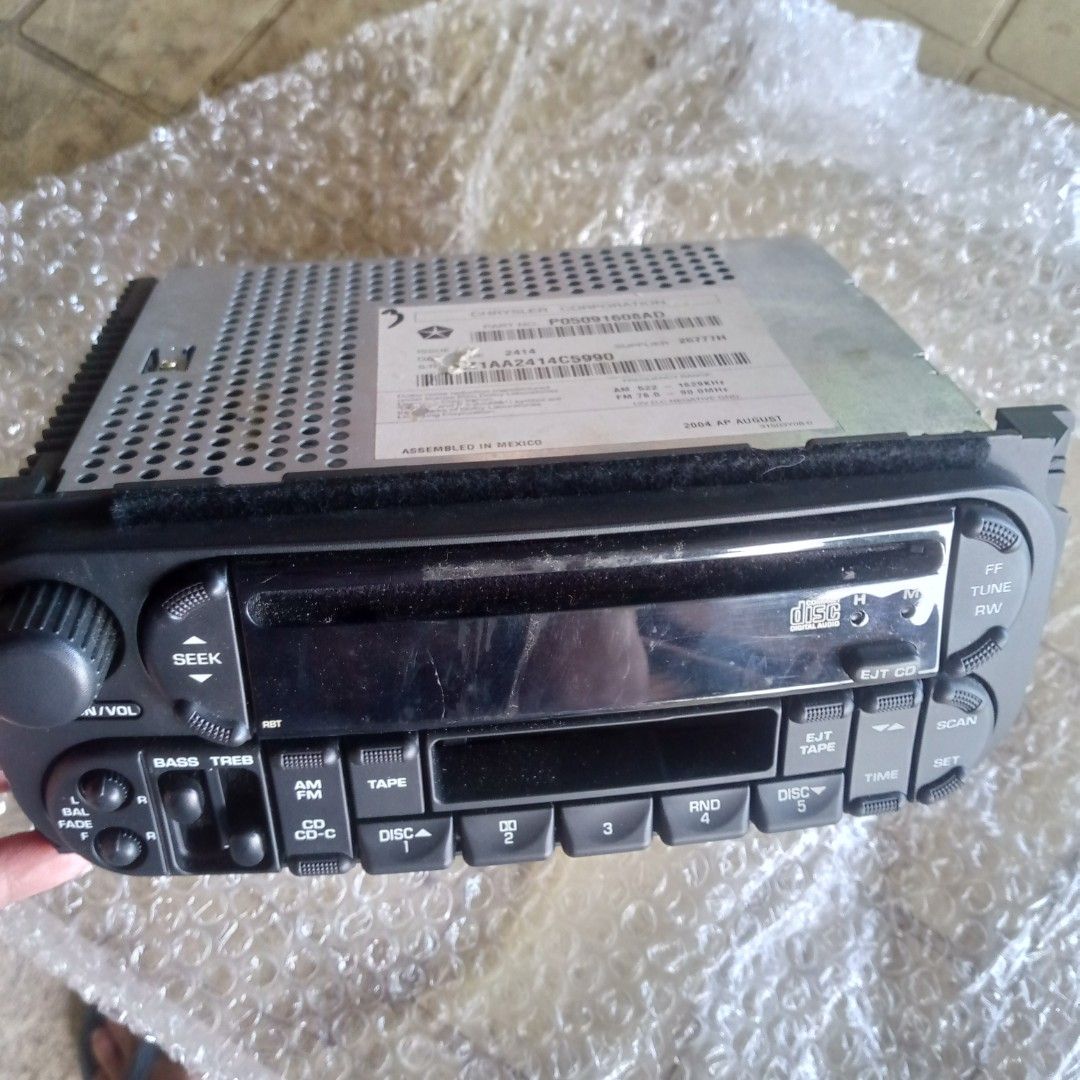 Chrysler Corp AM/FM CD Cassette Player (Category: Portable Music Players) located in Davao. Submitted by vujong (Listing ID 1468997372, Image 1). Description: Untested As Is.