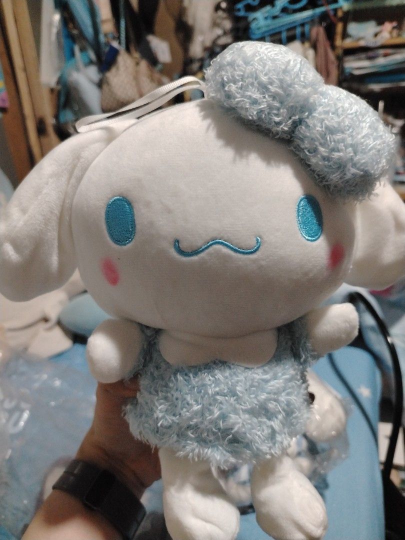 Cinnamoroll blue dress plushie (Category: Plushies & Soft Toys) located in Manila. Submitted by joycechua439850 (Listing ID 1469004745, Image 1). Description: - Unofficial Cinnamoroll plushie wearing a blue dress and a blue bow - Medium Sized - for collection or gifts.
