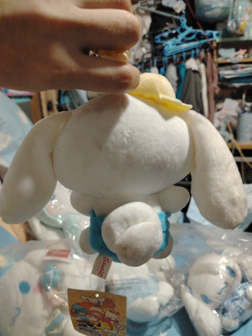 Cinnamoroll School boy small plushie (Category: Plushies & Soft Toys) located in Manila. Submitted by joycechua439850 (Listing ID 1468997695, Image 2). Description: -Licensed Sanrio with paper tag - small size school boy costume - disclaimer: there may be some accumulated dirt due to tenure..