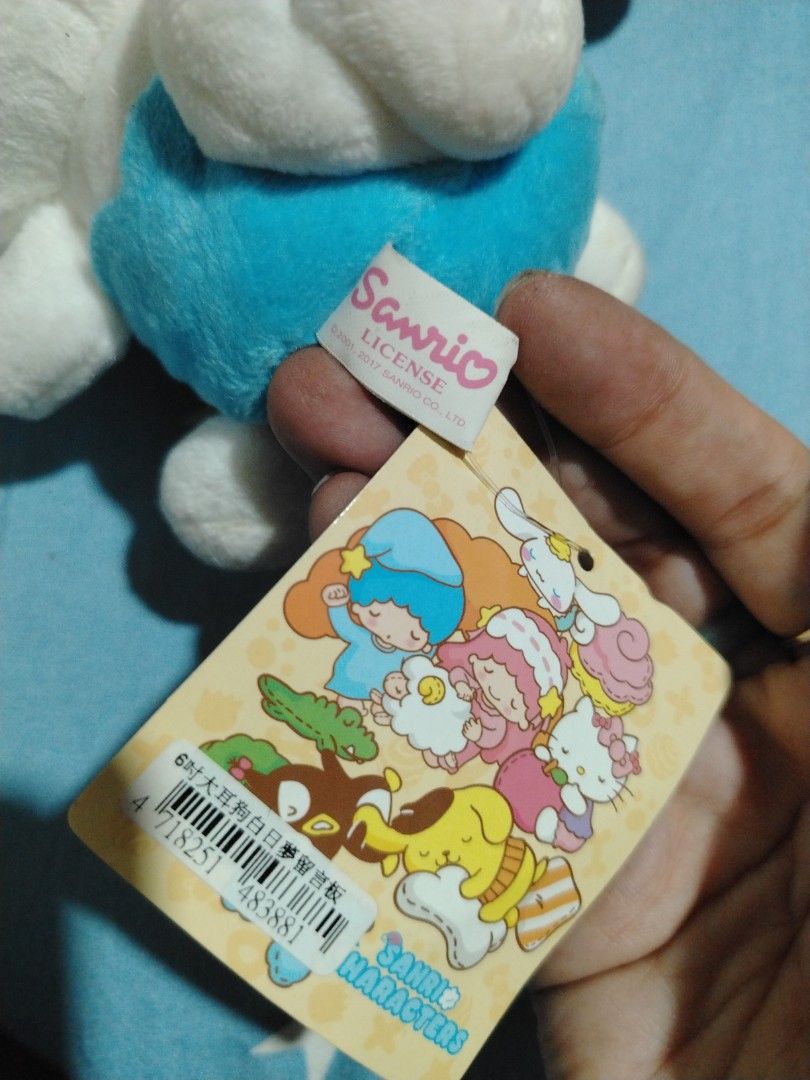 Cinnamoroll School boy small plushie (Category: Plushies & Soft Toys) located in Manila. Submitted by joycechua439850 (Listing ID 1468997695, Image 3). Description: -Licensed Sanrio with paper tag - small size school boy costume - disclaimer: there may be some accumulated dirt due to tenure..