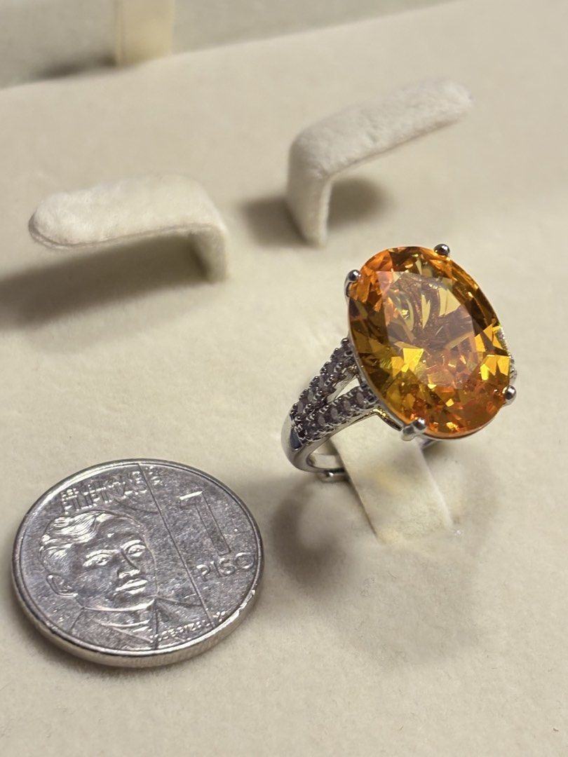 💛citrine power ring (Category: Rings) located in Davao. Submitted by emmanuelchuamellorin23 (Listing ID 1469067832, Image 2). Description: 💛Citrine Power Ring gemstone. Ring size 8 adjustable Markings au750 Rodium/ Platinum over copper based metal Tarnish resistant with extra care Message me directly📩.