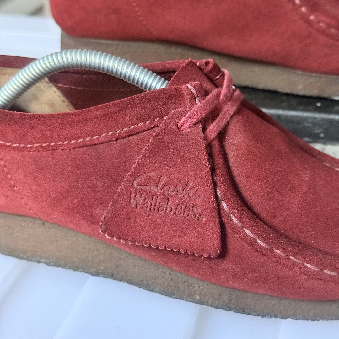 Clarks Wallabee Red Suede (Category: Sneakers) located in Quezon City. Submitted by hervics (Listing ID 1469029853, Image 2). Description: Original Clarks Wallabees RFS: Decluttering .