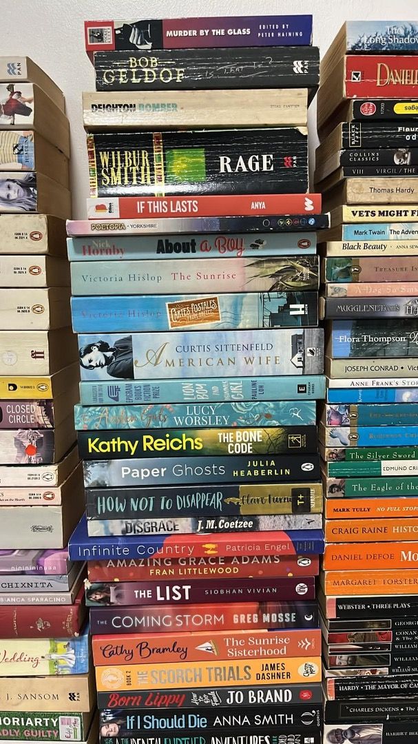 Classics and paperback novels for take all (Category: Storybooks) located in Caloocan City. Submitted by bookart.ph (Listing ID 1469109453, Image 3). Description: 90pcs of classic and paperback novels. Good for starting online business.