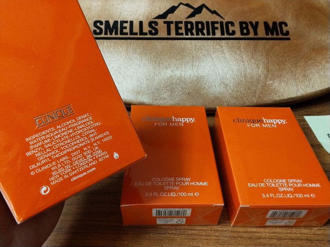 Clinique Happy EDT for Men 100ml (Category: Fragrance & Deodorants) located in Cainta. Submitted by marccelester (Listing ID 1468950208, Image 2). Description: Authentic perfume up for grab‼️ Brand New | On Hand ‼️ ✅Clinique Happy for Men EDT 100ml ✅Delivery via lalamove within Metro Manila ✅MOP: via gcash or BPI ✅Location: Antipolo/Marikina Feel free to 📩 me. Thank you! Please like and follow my page. 🙏🫡 FB Page: Smells Terrific by MC.