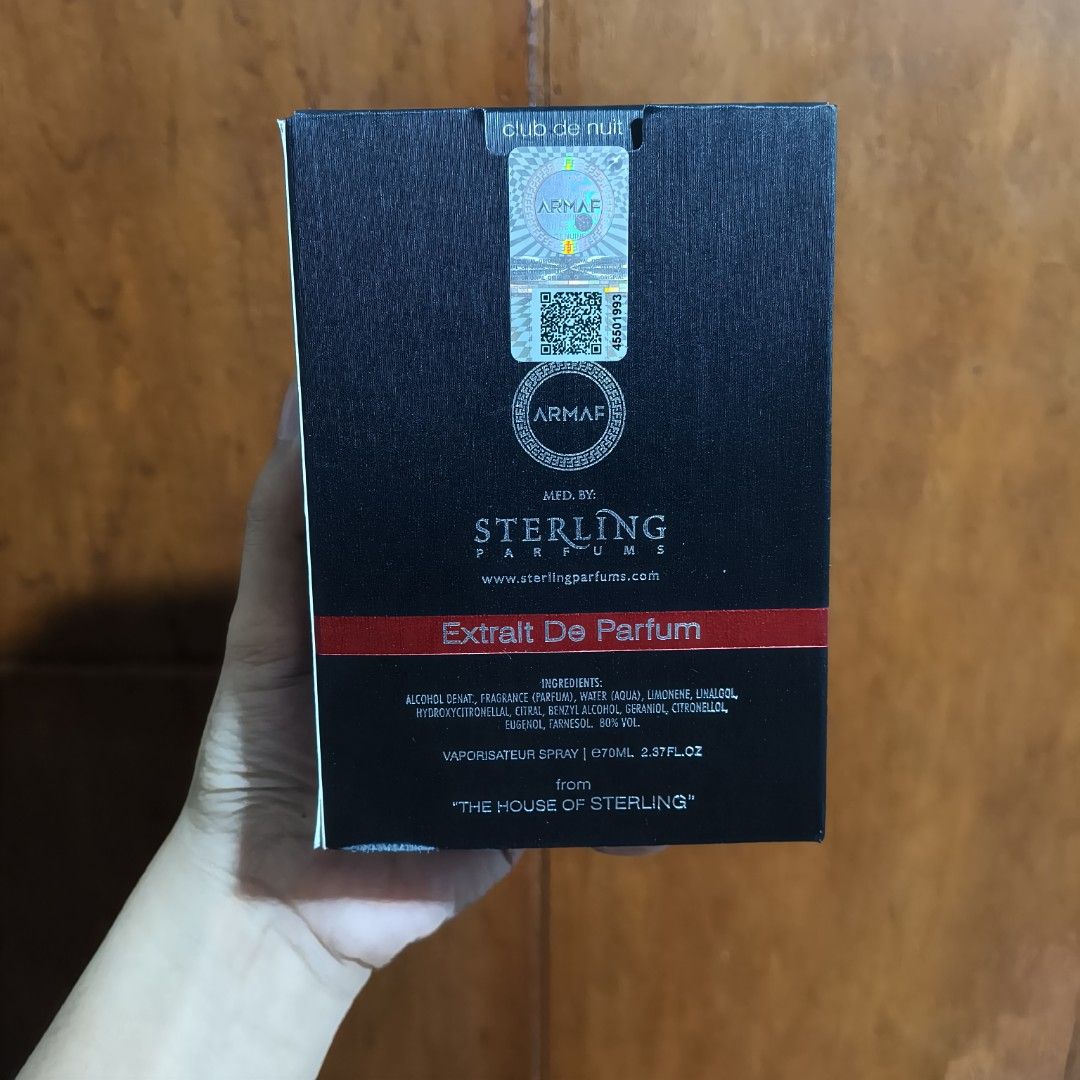 Club de Nuit intense man extrait de parfum (Category: Fragrance & Deodorants) located in Pateros City. Submitted by randomsheesh (Listing ID 1468936268, Image 2). Description: CDNIM EXTRAIT DE PARFUM 8 Sprays missing with box rfs: Balik sa EDT may bawas pa sa sure buyer MOD: lala move & j & T message me lang para sa ibang detalye..
