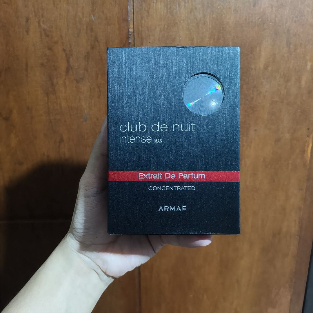 Club de Nuit intense man extrait de parfum (Category: Fragrance & Deodorants) located in Pateros City. Submitted by randomsheesh (Listing ID 1468936268, Image 1). Description: CDNIM EXTRAIT DE PARFUM 8 Sprays missing with box rfs: Balik sa EDT may bawas pa sa sure buyer MOD: lala move & j & T message me lang para sa ibang detalye..