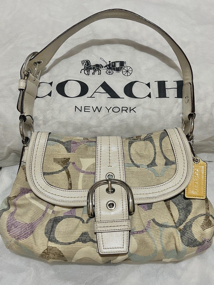 Coach Medium Soho Optic Linen Flap (Category: Luxury Bags & Wallets) located in Manila. Submitted by declutterxoxo (Listing ID 1469057952, Image 1). Description: selling my rare medium soho bag in good condition! bought from japan 💗 * no issues, just needs a little cleaning on the interior. available unless stated otherwise. please don’t ask if it’s still available, as the listing will be marked as sold once sold. kindly message only if you have