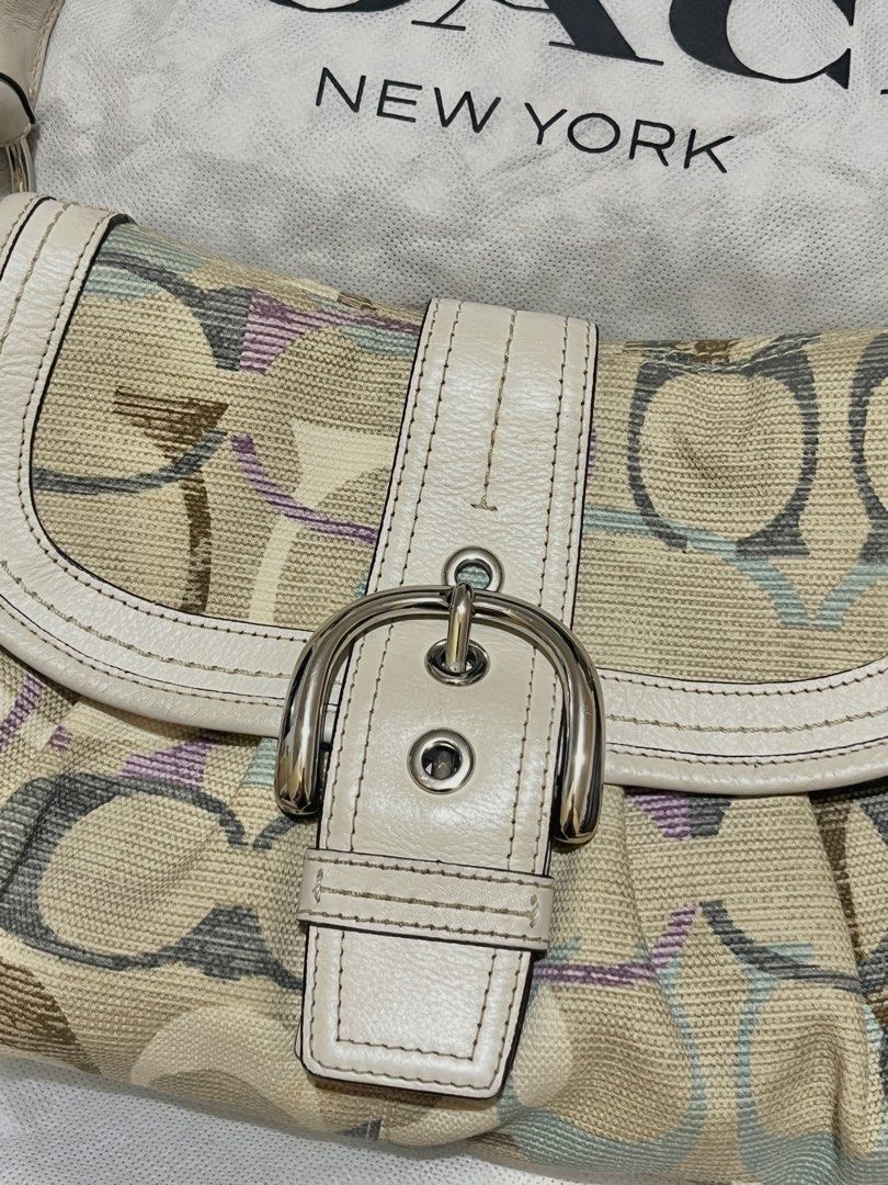 Coach Medium Soho Optic Linen Flap (Category: Luxury Bags & Wallets) located in Manila. Submitted by declutterxoxo (Listing ID 1469057952, Image 2). Description: selling my rare medium soho bag in good condition! bought from japan 💗 * no issues, just needs a little cleaning on the interior. available unless stated otherwise. please don’t ask if it’s still available, as the listing will be marked as sold once sold. kindly message only if you have