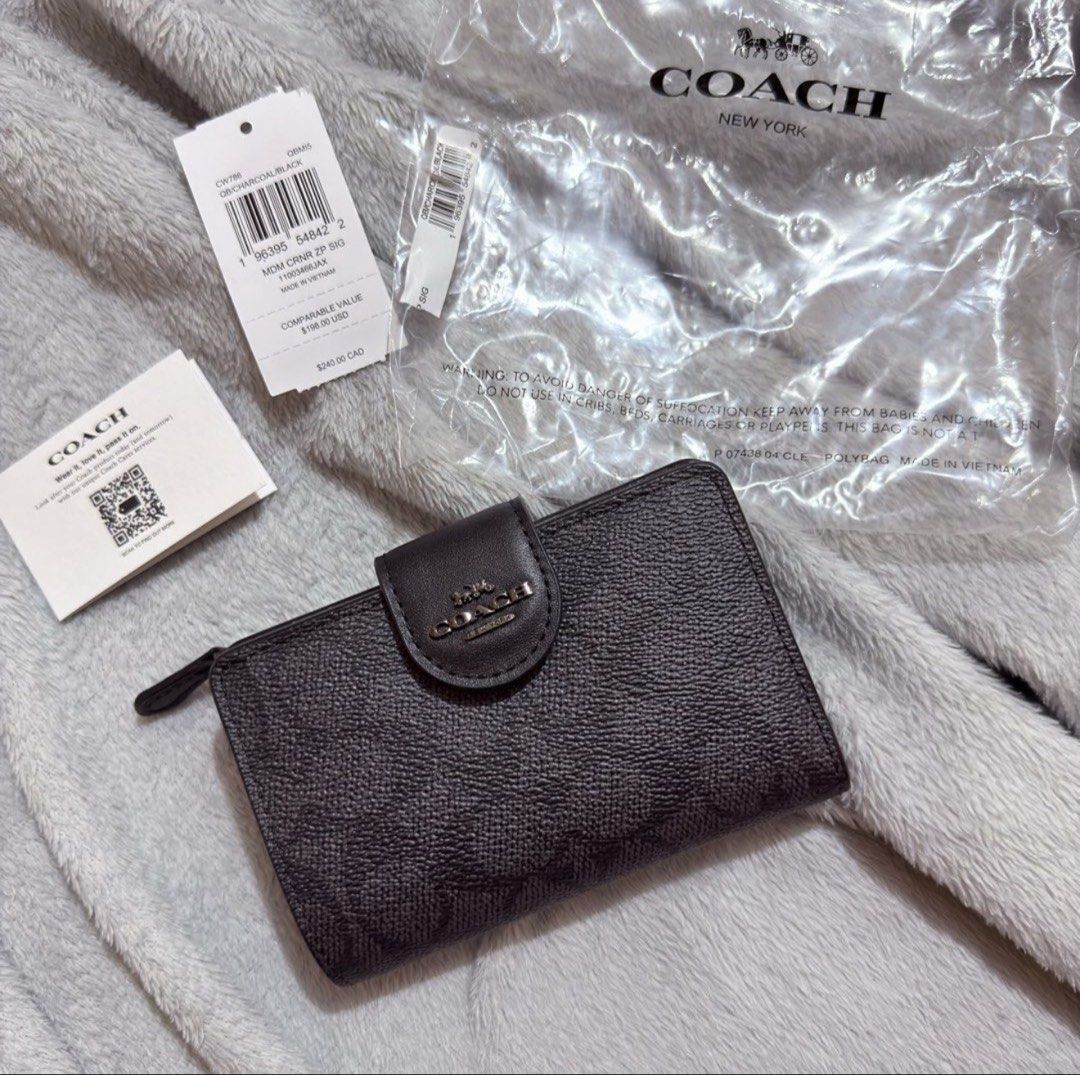 Coach Medium Zip Around Wallet - Charcoal/Black (Category: Wallets & Card holders) located in Cabuyao City. Submitted by beverlybella (Listing ID 1469084325, Image 1). Description: - Authentic from Canada!! - Comes with original tags and packaging - Made in Vietnam Kindly follow our FB Page and join our Group: D&L Maple Finds | Canada Goodies You can also message me on my personal acct: Lou Beverly Bella.